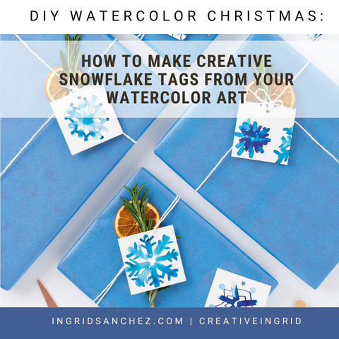 How to Make Creative Snowflake Tags from Your Watercolor Art