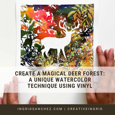 Create a Magical Deer Forest: A Unique Watercolor Technique Using Vinyl