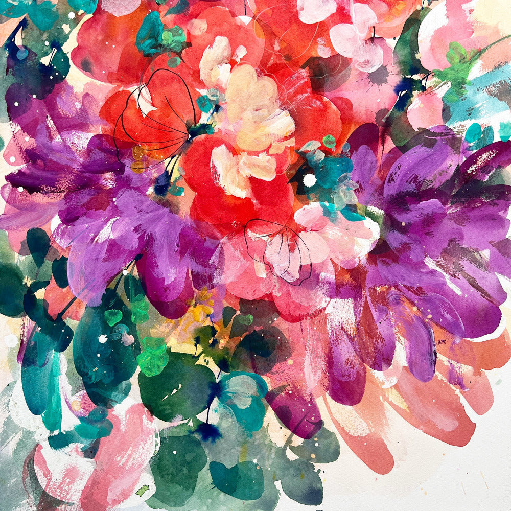 Bright Bloom, Original Art detail.