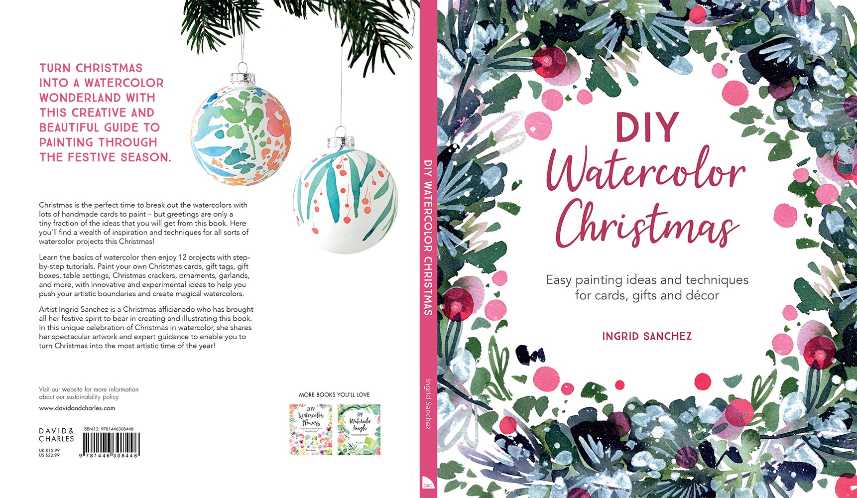 DIY Watercolor Christmas Book | CreativeIngrid x David & Charles.