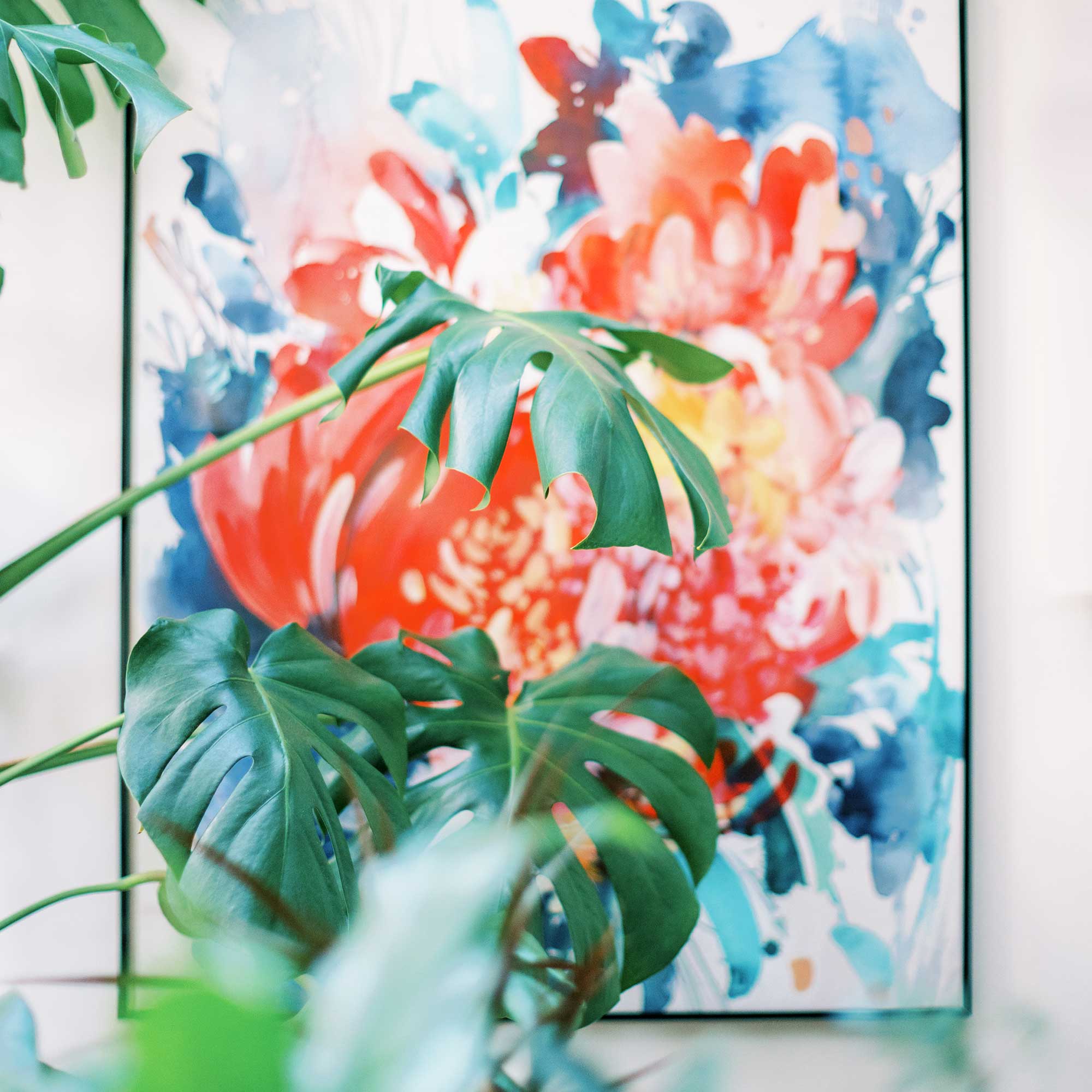 Buy original watercolor art. 'Floral Hug', Ingrid Sanchez.