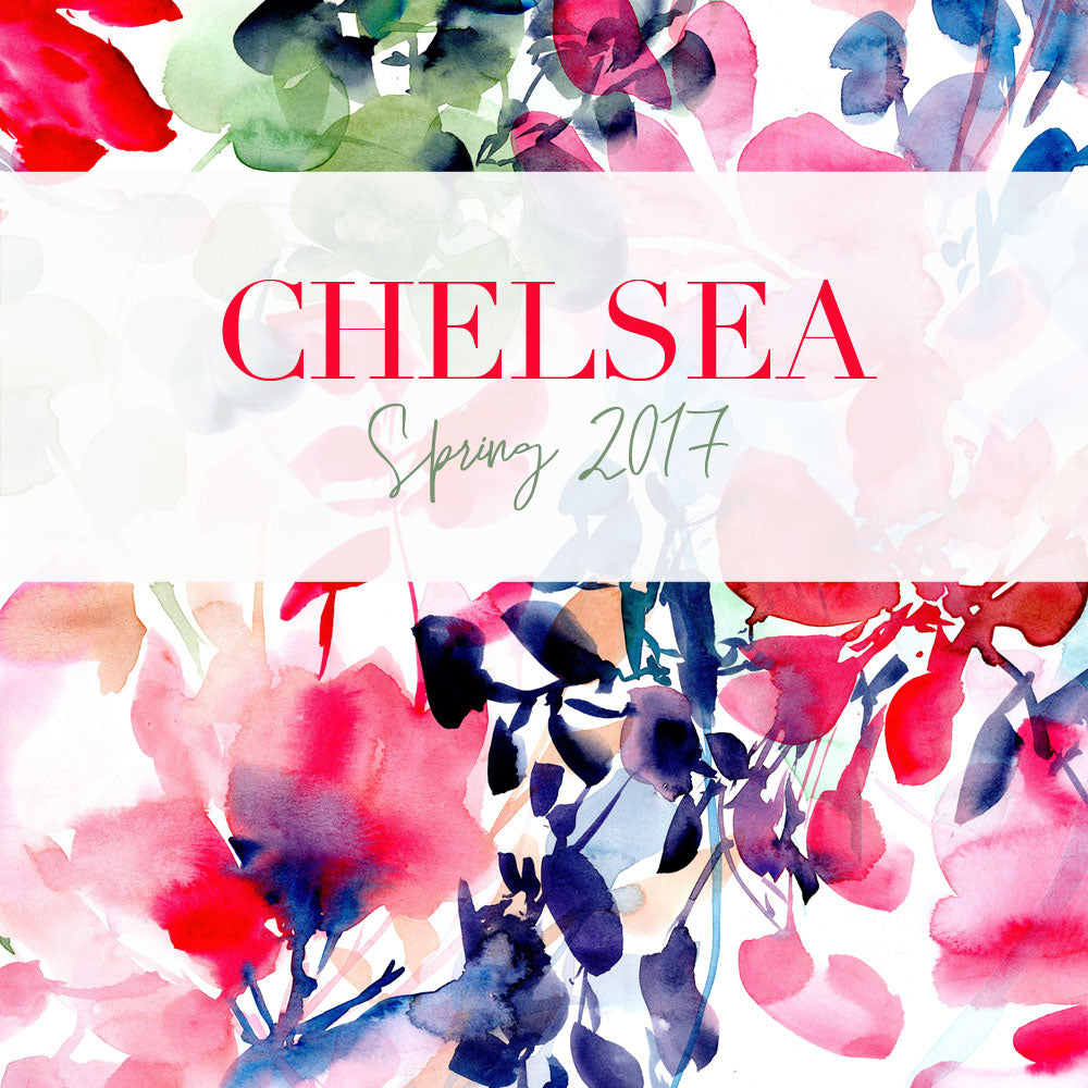 Chelsea flower collection of paintings by artist Ingrid Sanchez, AKA CreativeIngrid. London, Spring 2017.