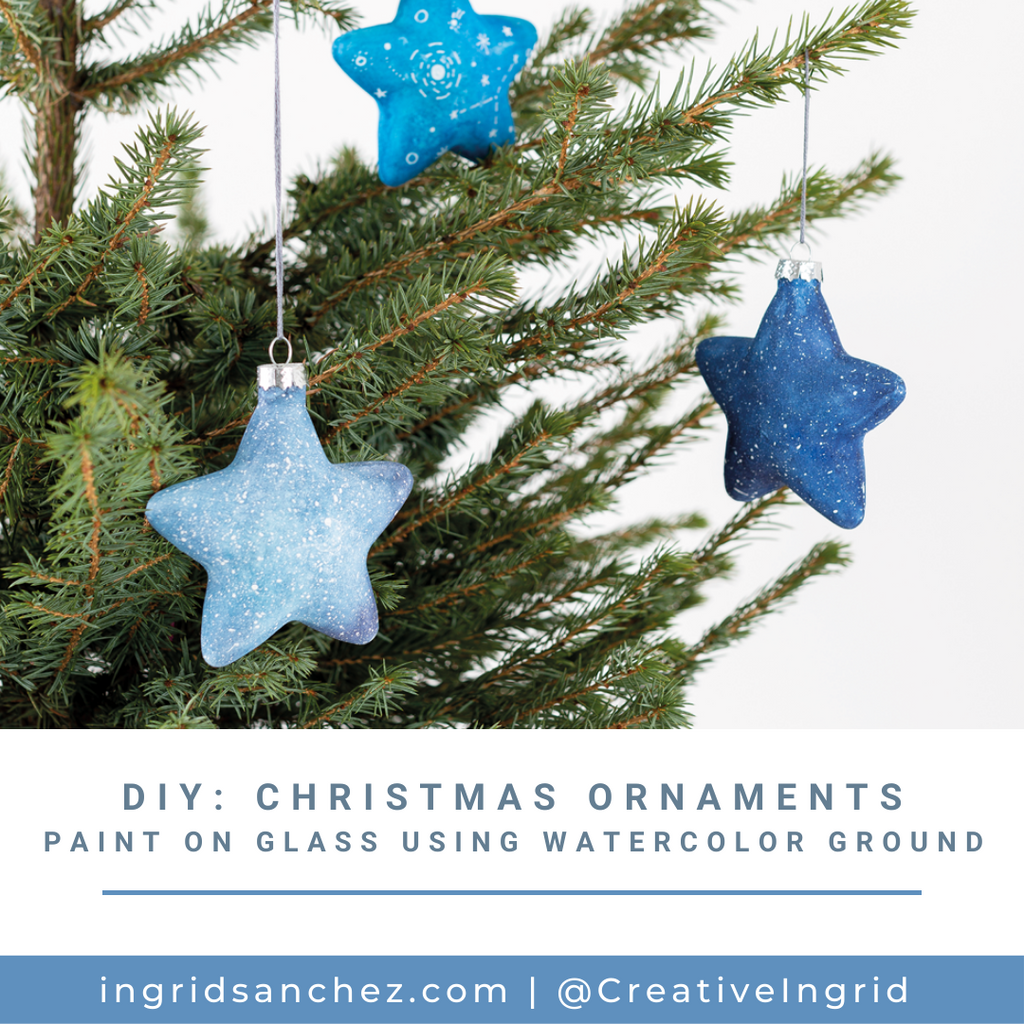 DIY: Christmas Ornaments - Paint on glass using Watercolor Ground