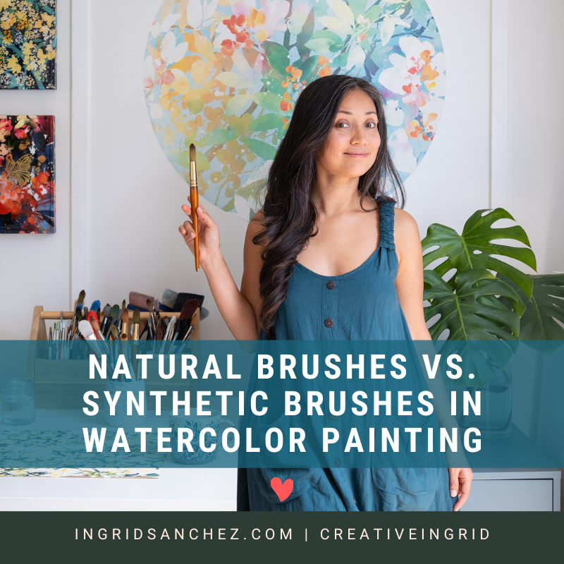 Natural Brushes vs. Synthetic Brushes in Watercolor Painting
