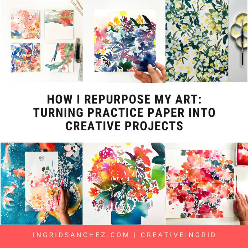 How I Repurpose My Art: Turning Practice Paper into Creative Projects