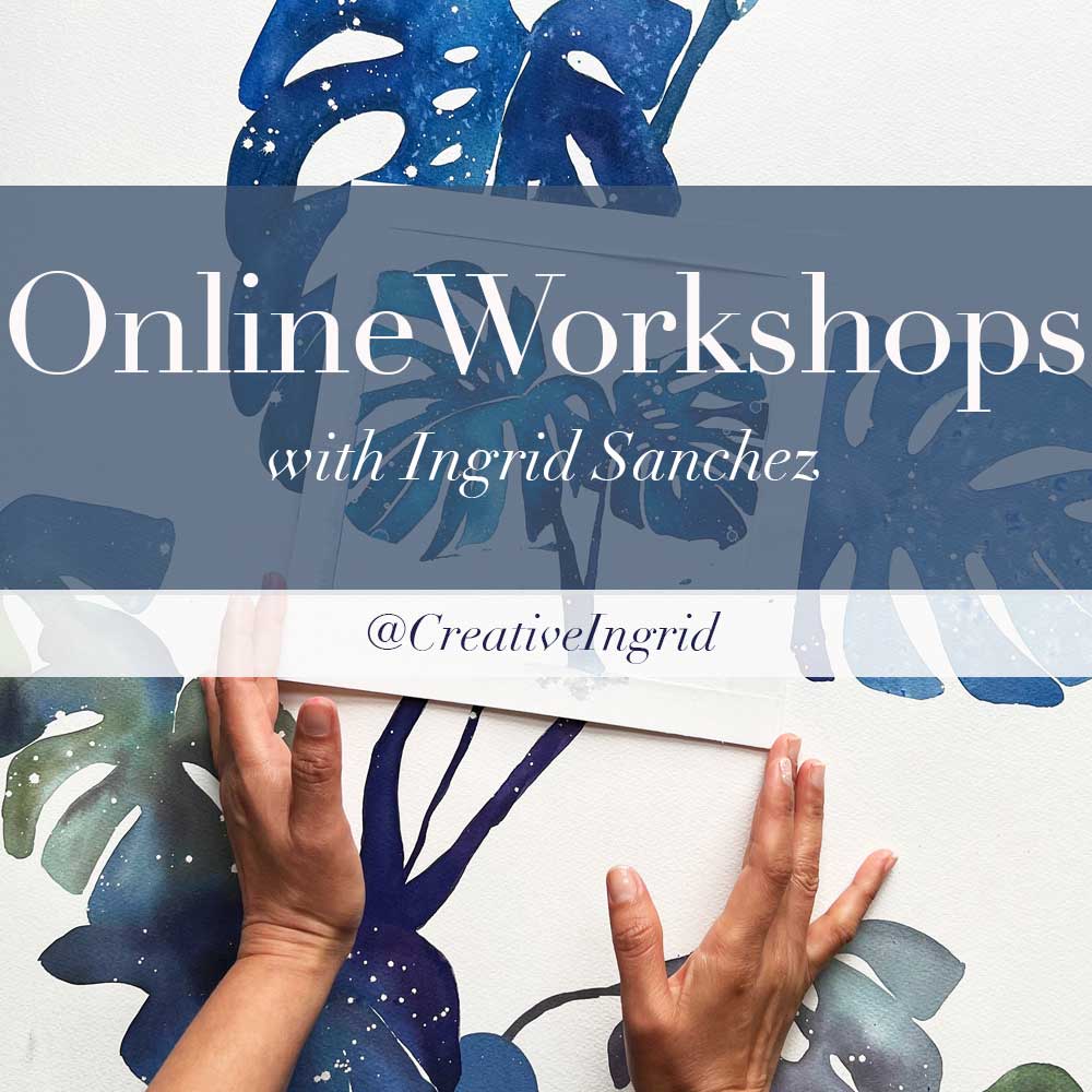 Online Watercolor Workshops with CreativeIngrid