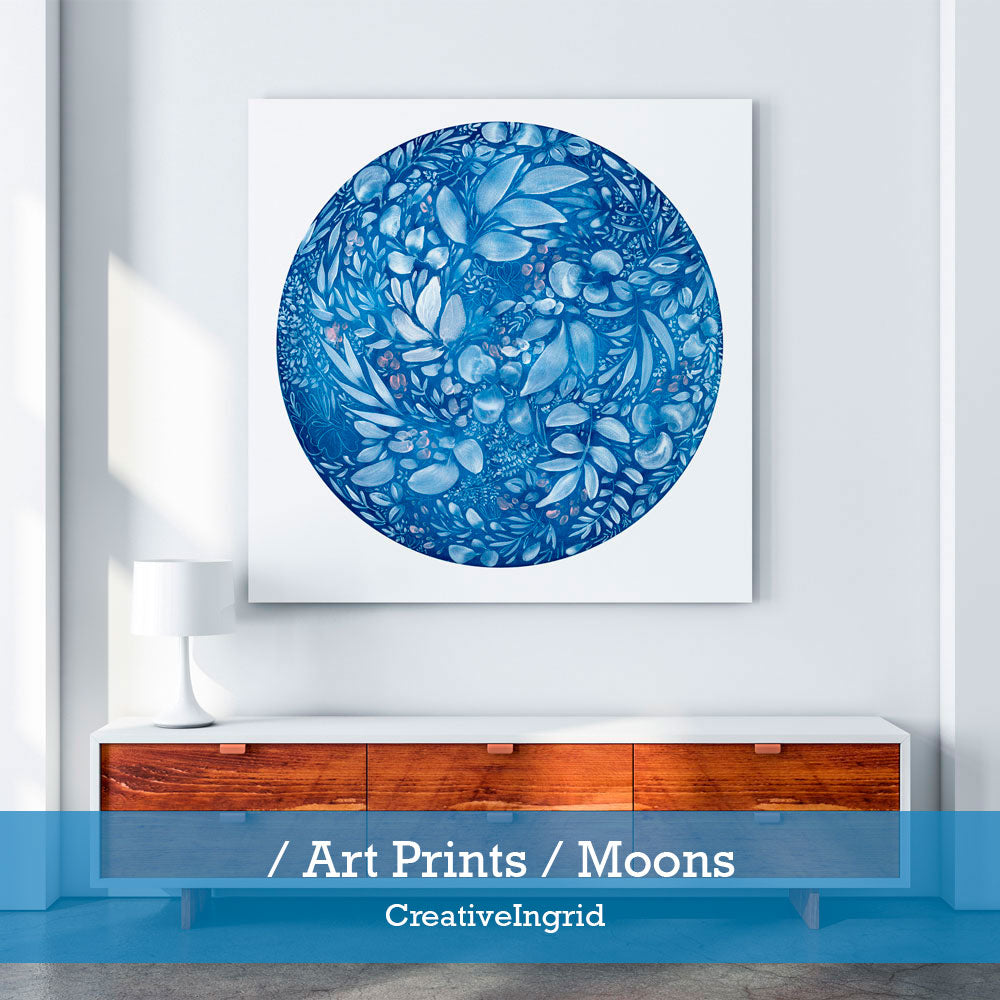 Moon art prints by Ingrid Sanchez, CreativeIngrid