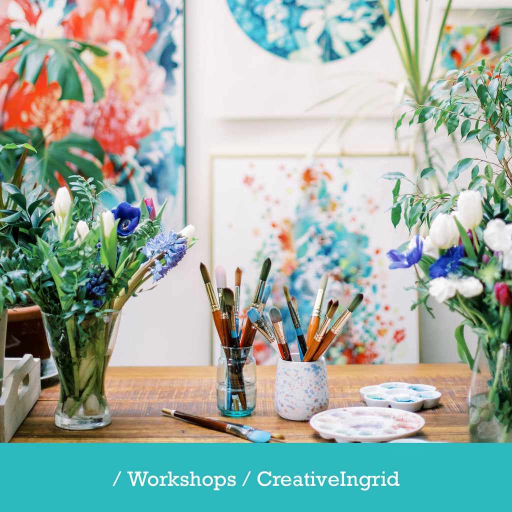 Watercolor workshops in London and online with Ingrid Sanchez, CreativeIngrid.