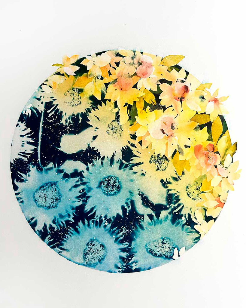 Waxing Sunflower Moon, Original Art | Ingrid Sanchez