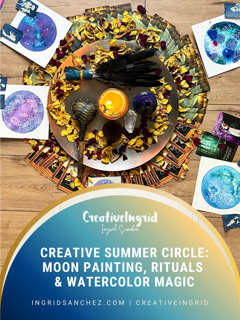 Creative Summer Solstice Circle: Moon Painting, Rituals & Watercolor Magic | London Workshop with Ingrid Sanchez.