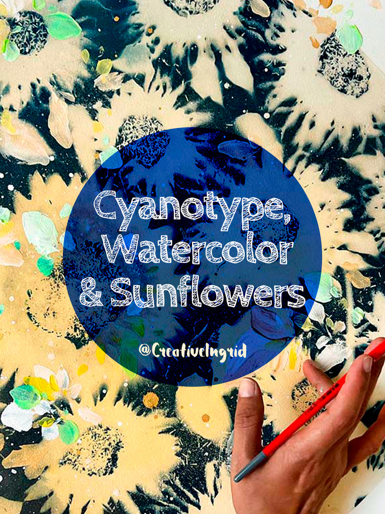Cyanotype, Watercolor and Sunflowers Workshop in London with Ingrid Sanchez, CreativeIngrid.