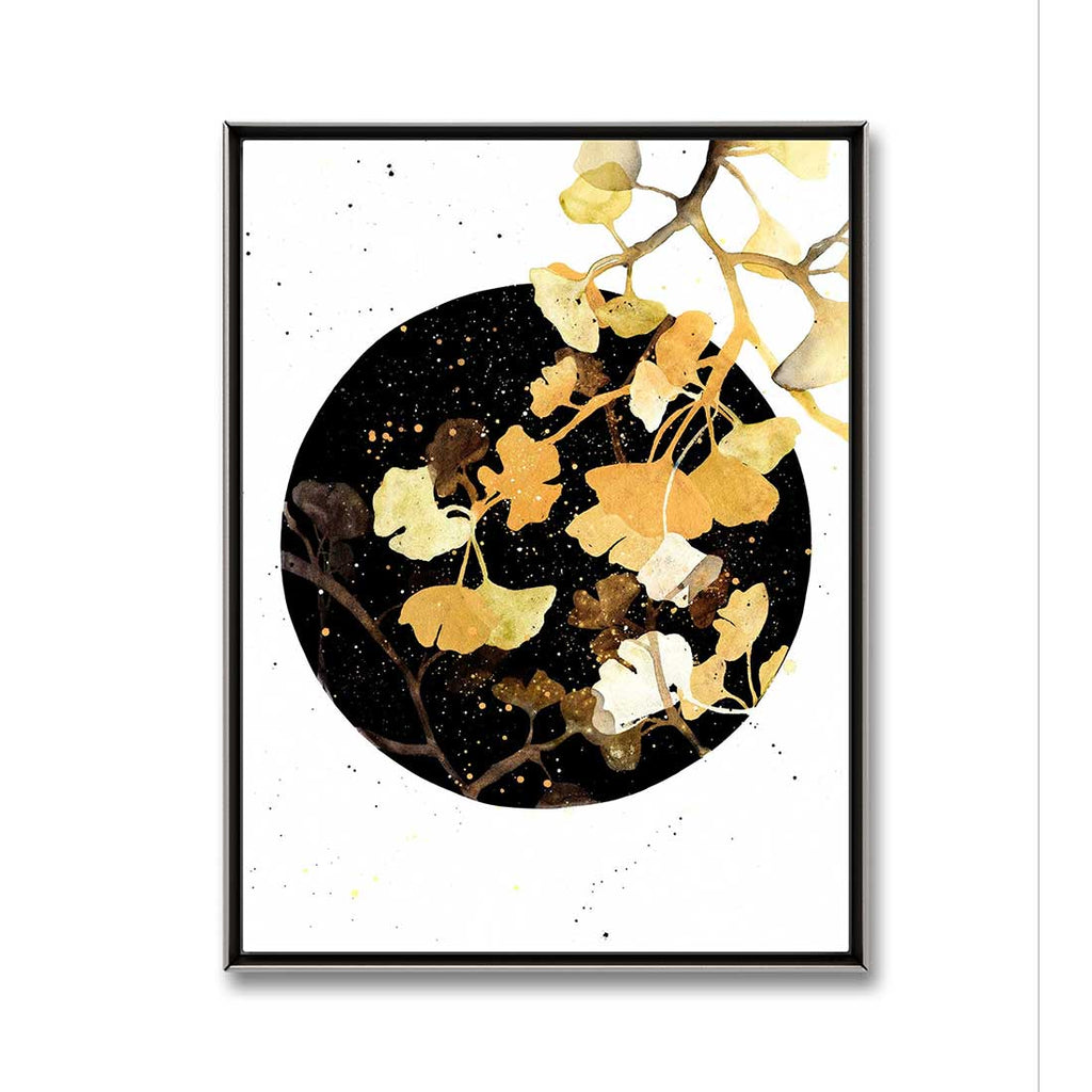 Ginkgo Leaves Under the Starry Sky, Art Print | CreativeIngrid