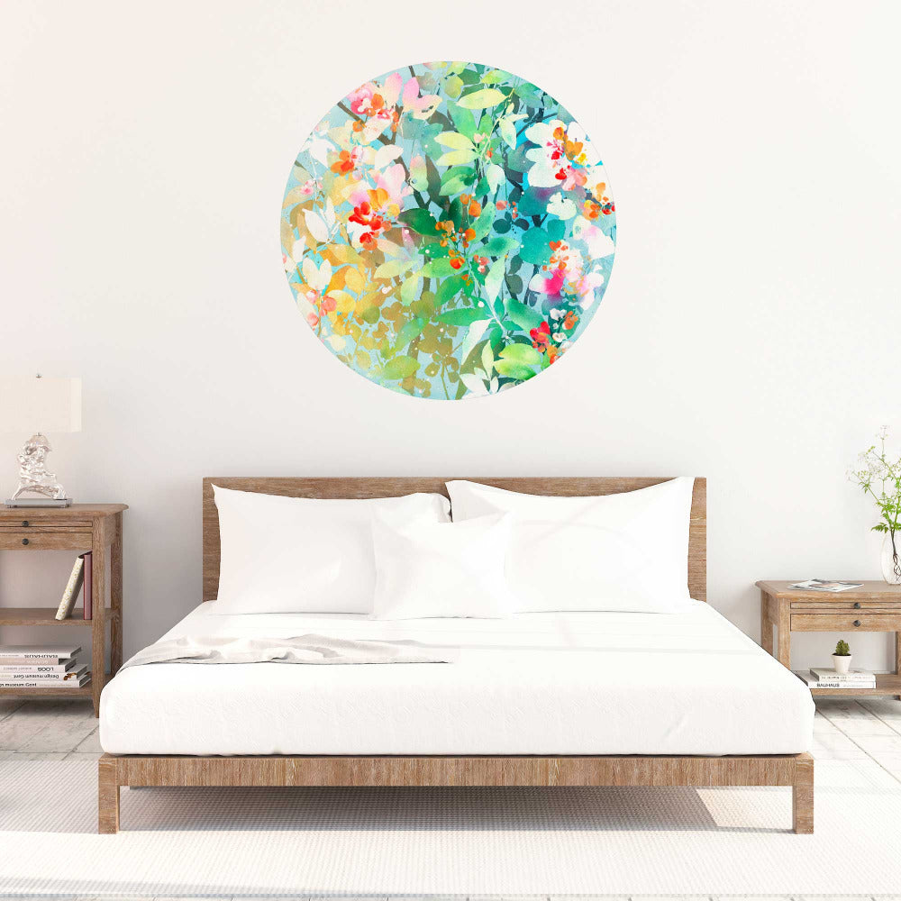In Full Bloom Wall Sticker | CreativeIngrid. Self-adhesive removable material. It can be repositioned time after time without losing stick and without causing surface damage.
