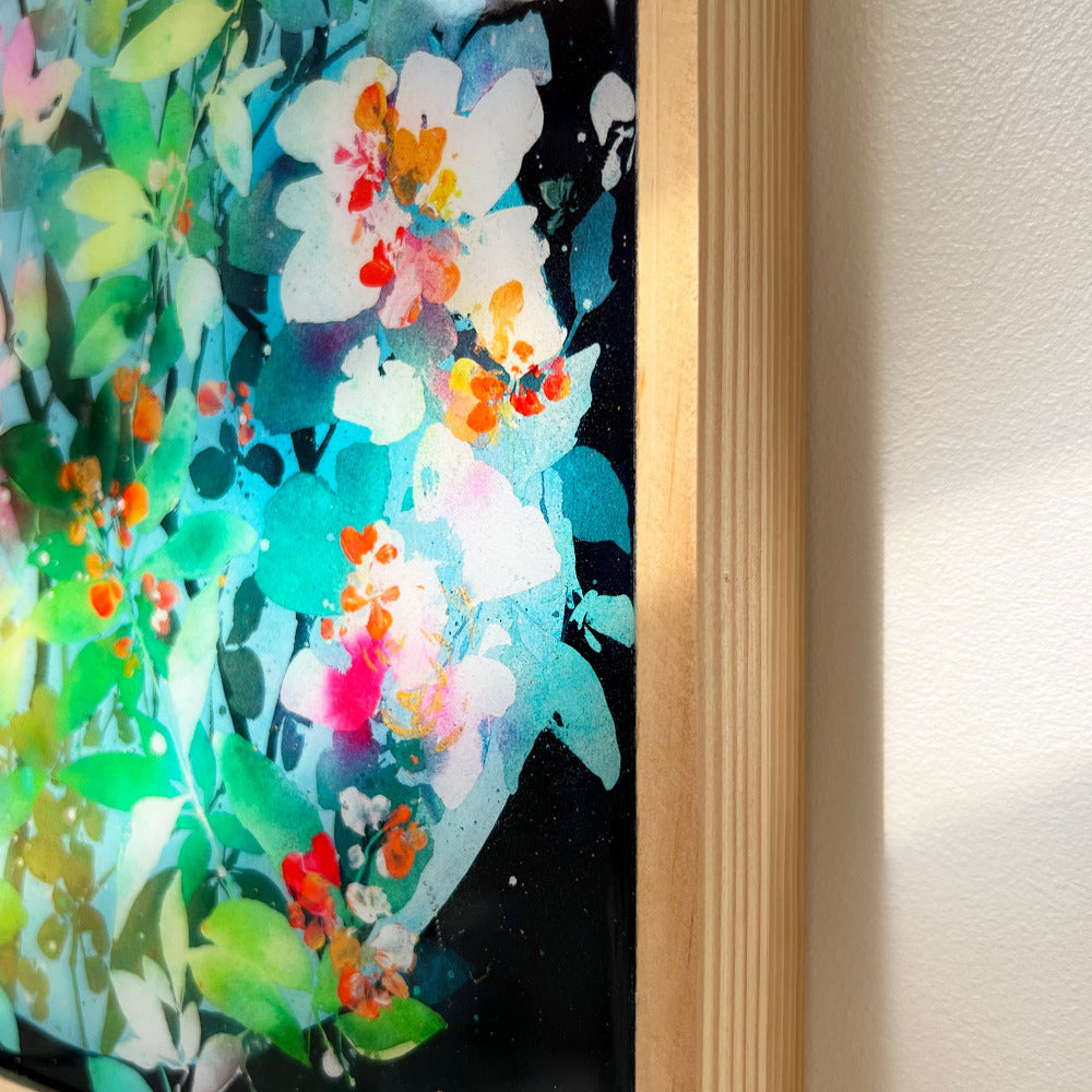 In Full Bloom, art signed and ready to hang by artist Ingrid Sanchez.