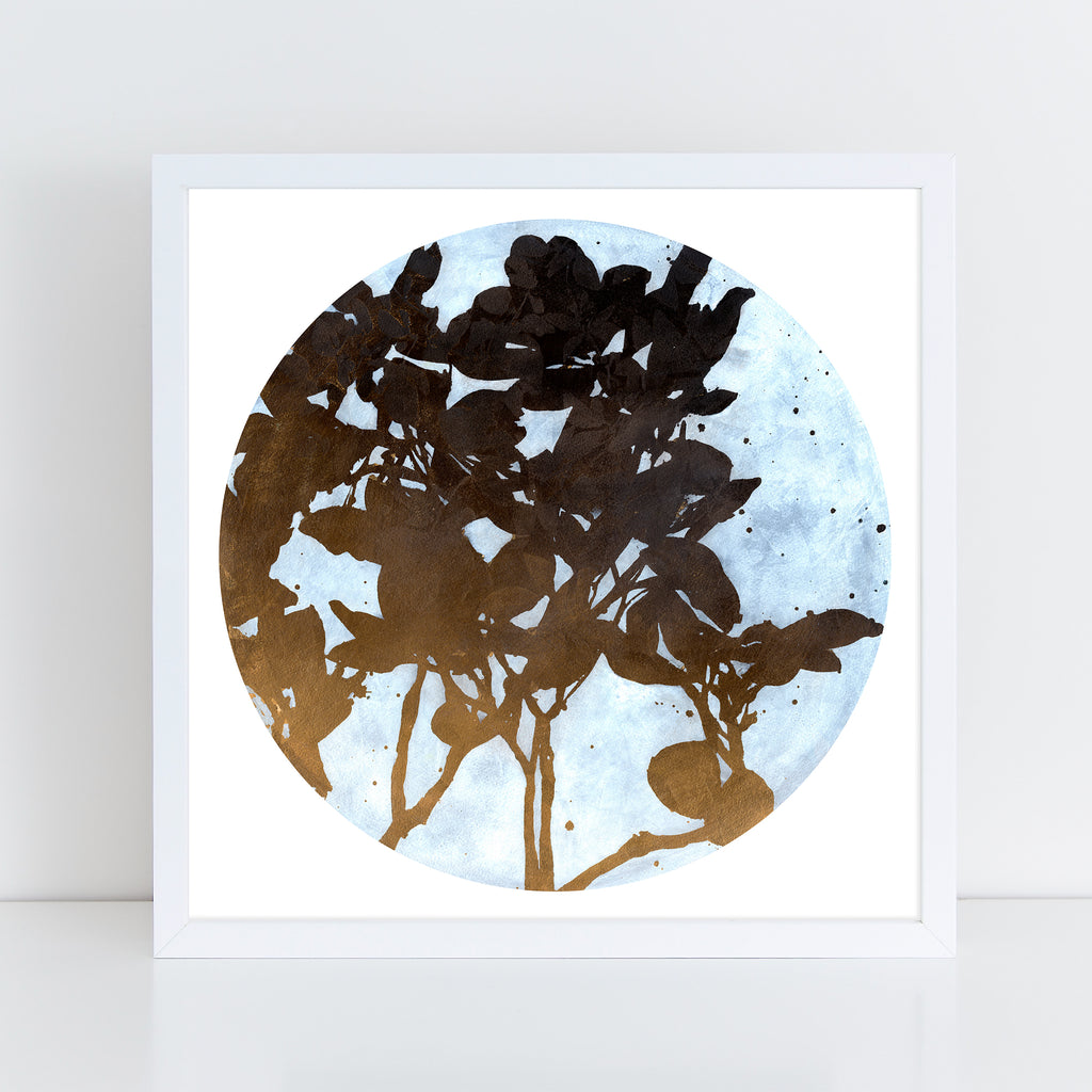 Leaves Under the Dusk Moon, Square Art Print | CreativeIngrid