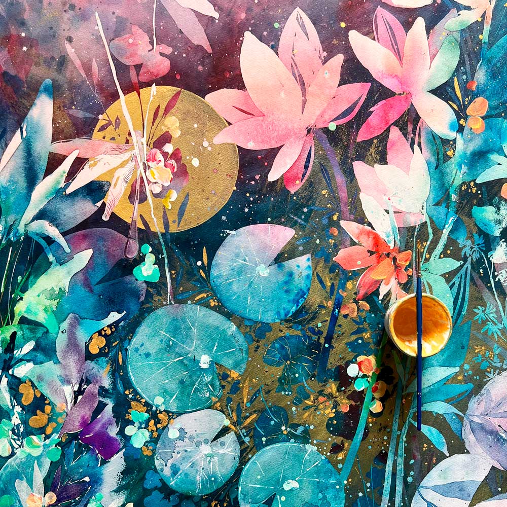 Lotus Night Spirit, Original Art | Ingrid Sanchez