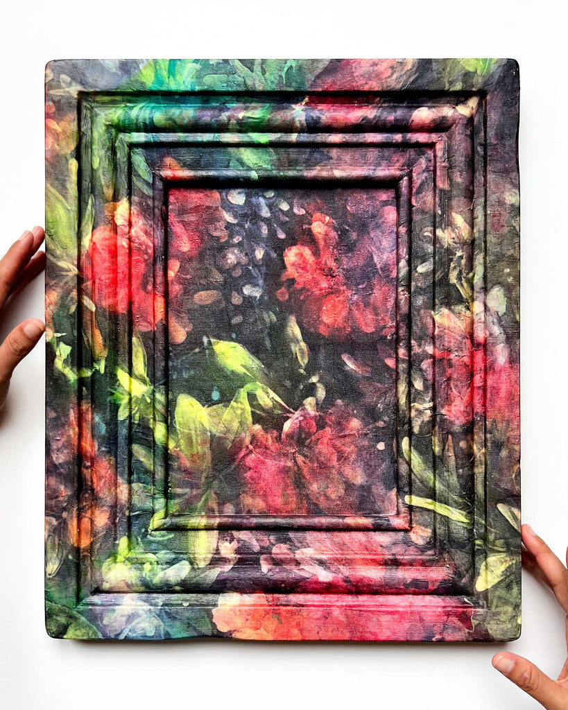 Rose Whisper | Hand-Painted Silk on Wood by Ingrid Sanchez