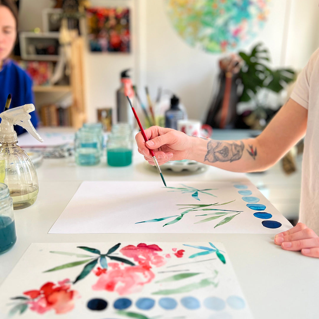 Private watercolor workshops with Ingrid Sanchez, London