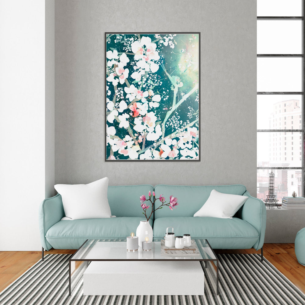 Cherry Tree in Bloom, Home Decor and Art Prints by CreativeIngrid