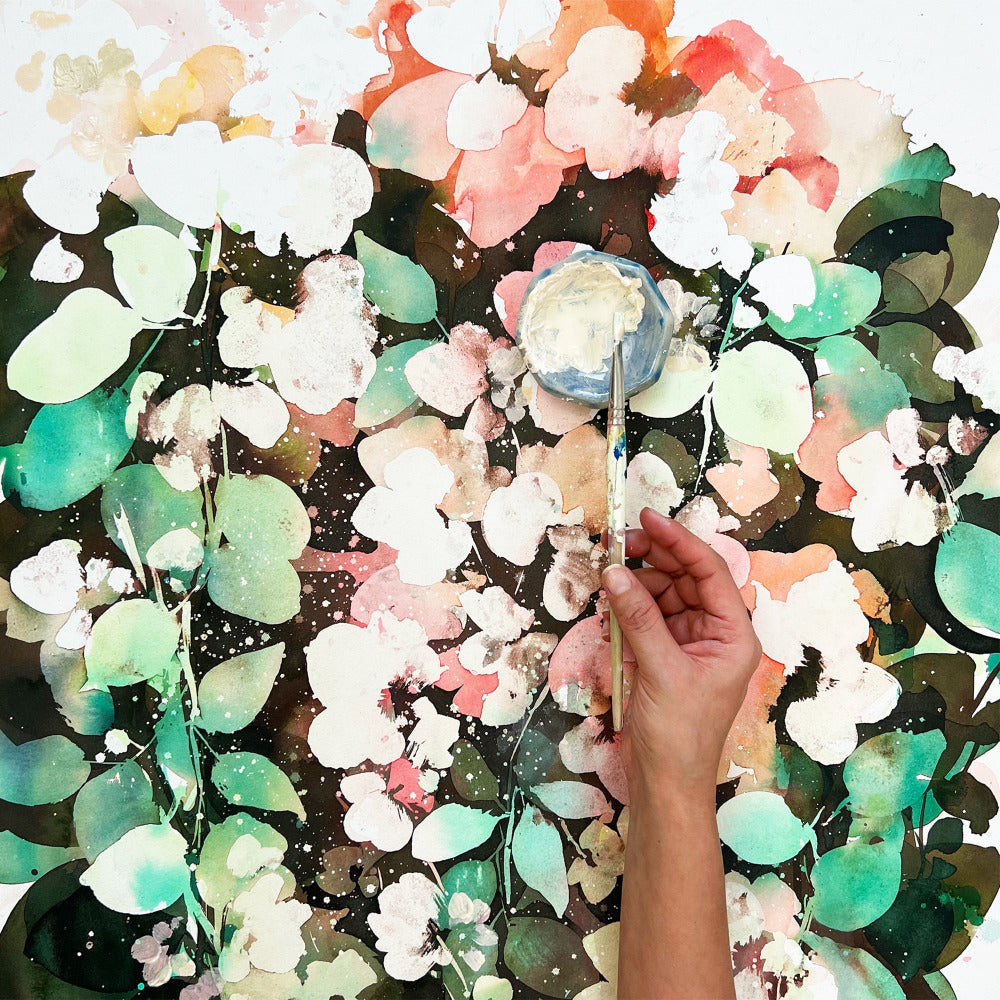 'Earthy Blossoms' - Spring Collection 2022. Ingrid Sanchez, original art.