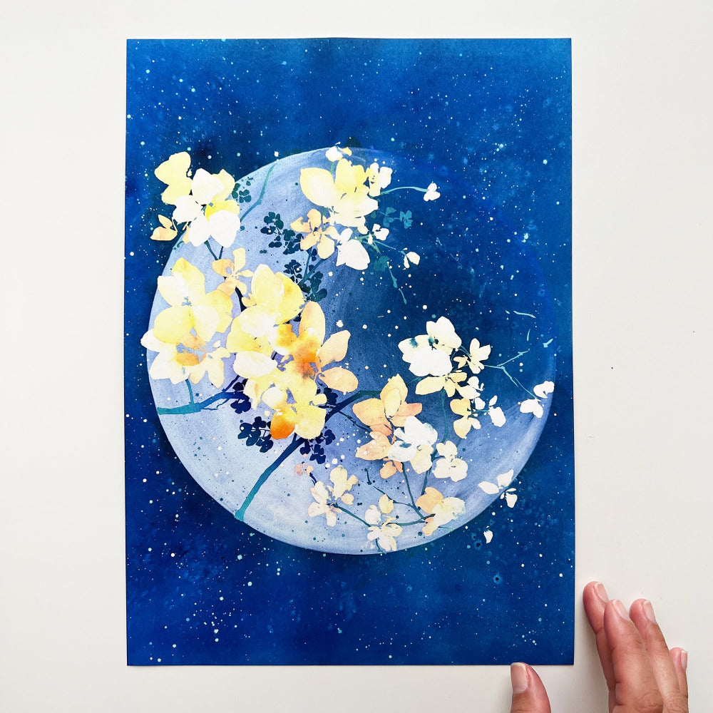 Floral Moonlight, Special offer - Art Print