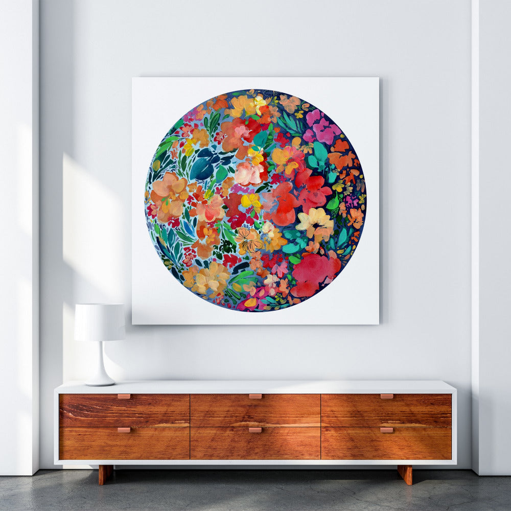 Floral Eclipse Moon, Art Print | CreativeIngrid - CreativeIngrid | Ingrid Sanchez