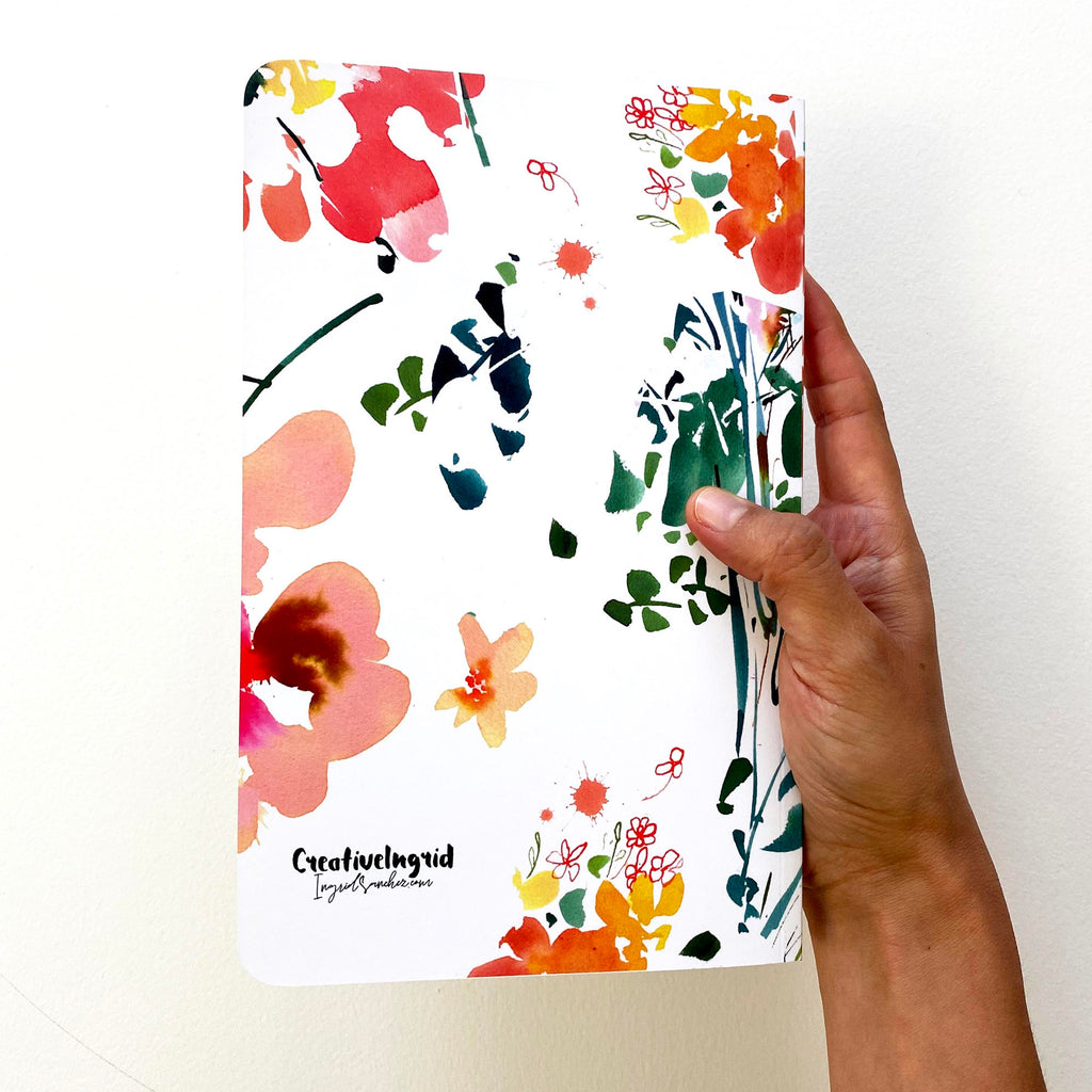 Happy thoughts, Large Softcover Notebook | CreativeIngrid - CreativeIngrid | Ingrid Sanchez