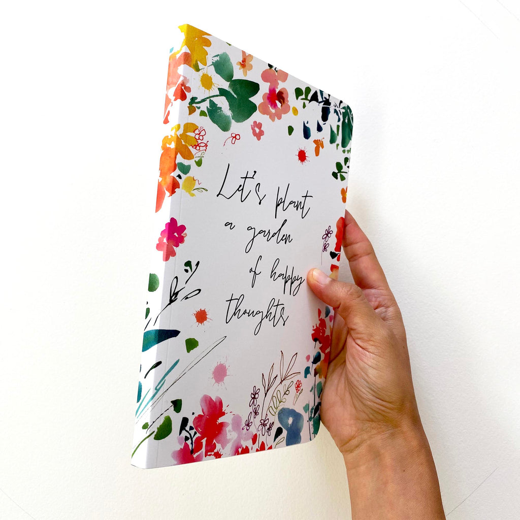Happy thoughts, Large Softcover Notebook | CreativeIngrid - CreativeIngrid | Ingrid Sanchez
