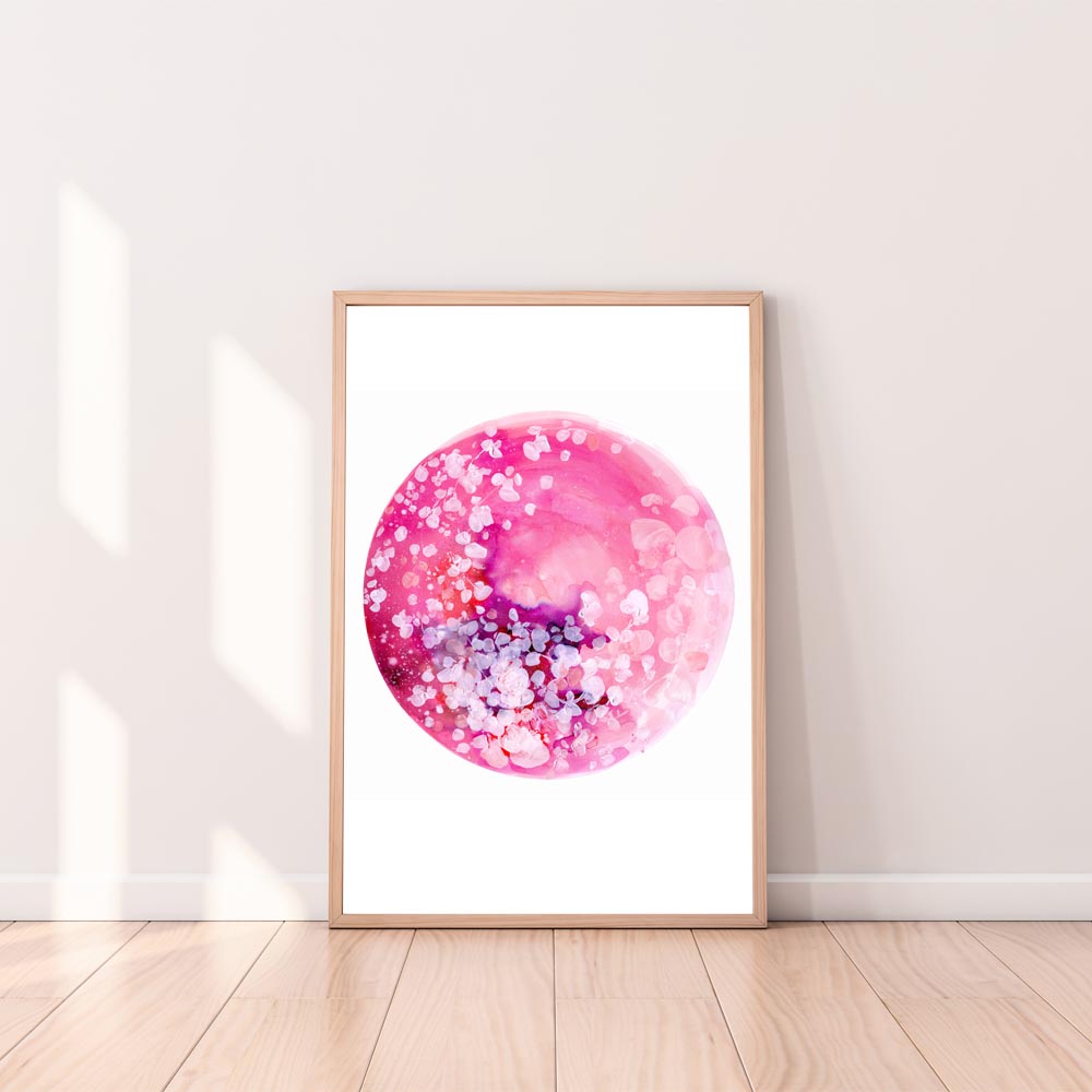 Pink Cherry Moon, Art Print | CreativeIngrid - CreativeIngrid | Ingrid Sanchez