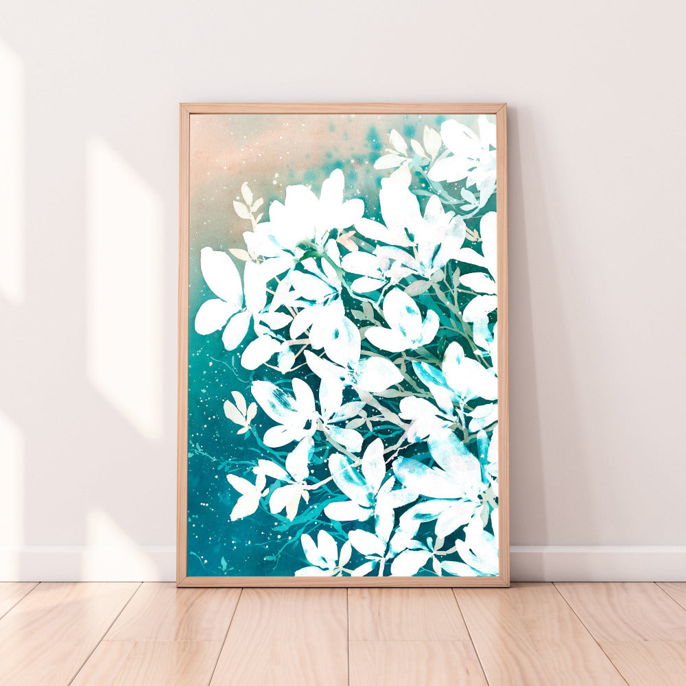 Winter Sky Tree, White Magnolia Tree, Art Print | CreativeIngrid