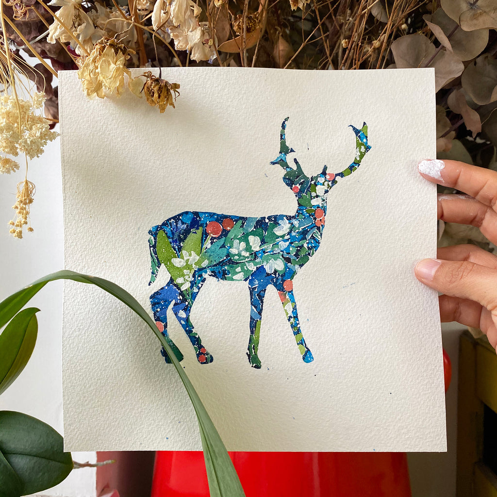 Botanical Deer, Printable file | CreativeIngrid - CreativeIngrid | Ingrid Sanchez