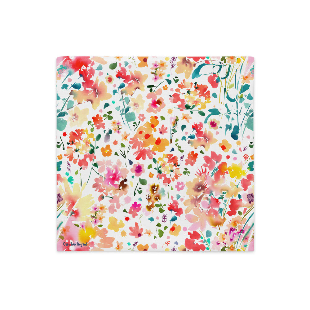 Nectar, Floral Cushion Cover | CreativeIngrid - CreativeIngrid | Ingrid Sanchez