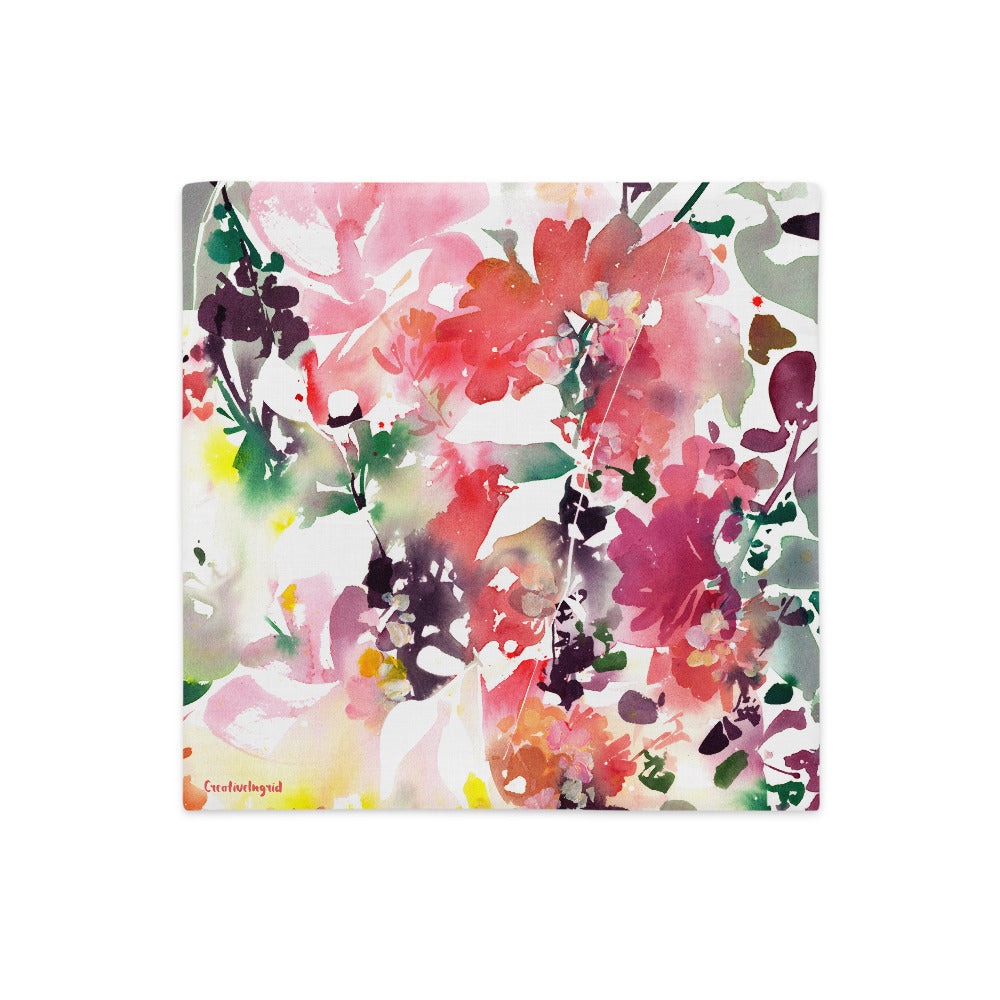 Enchanted Garden Pink Cushion Cover | CreativeIngrid - CreativeIngrid | Ingrid Sanchez