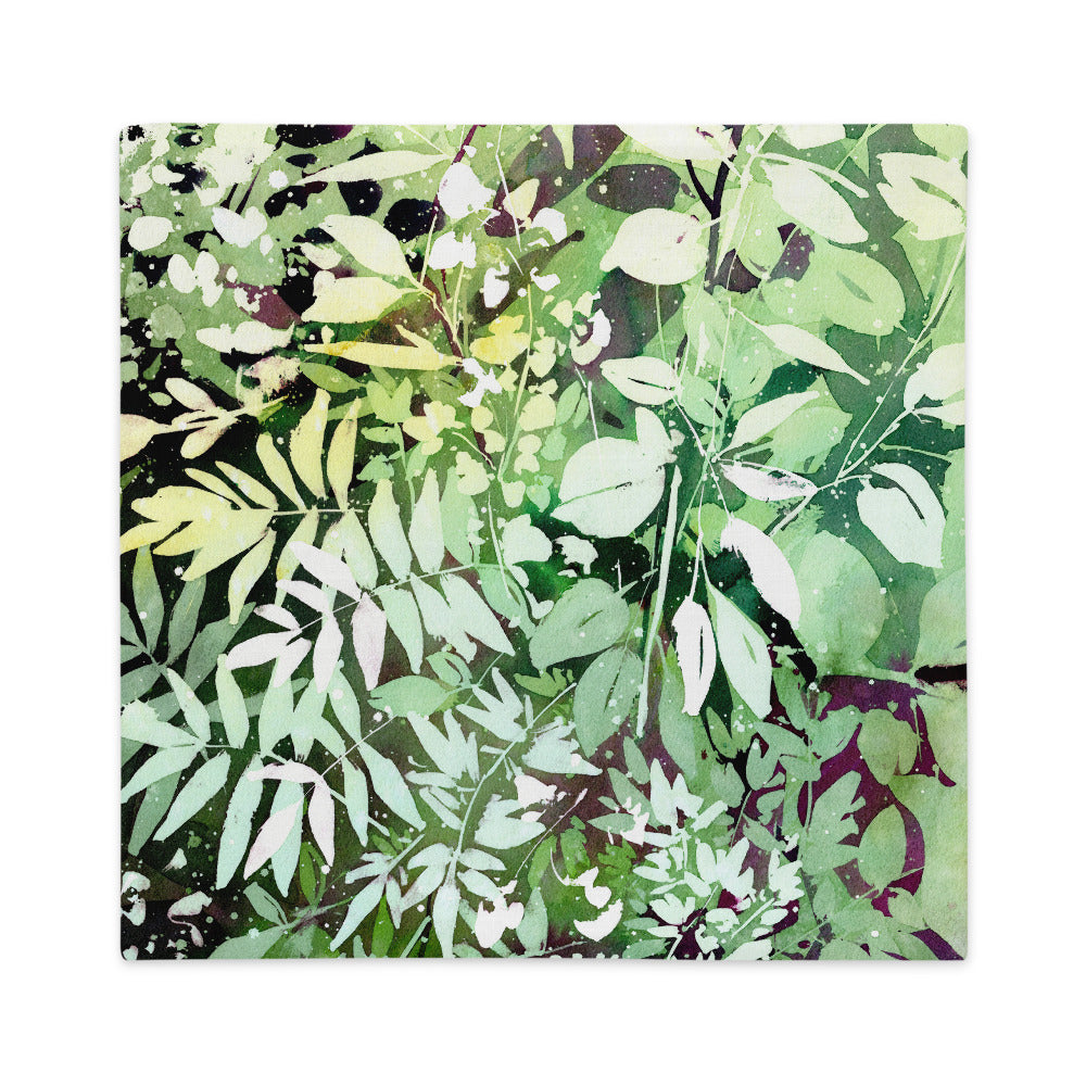 Green Leaves Cushion Cover | CreativeIngrid - CreativeIngrid | Ingrid Sanchez