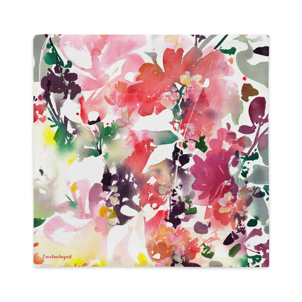 Enchanted Garden Pink Cushion Cover | CreativeIngrid - CreativeIngrid | Ingrid Sanchez