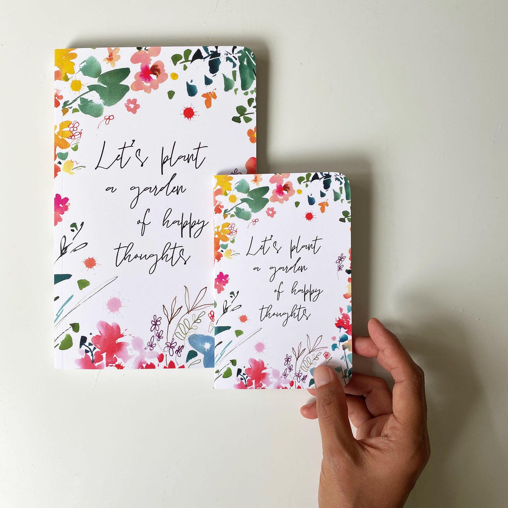 Happy thoughts, Large Softcover Notebook | CreativeIngrid - CreativeIngrid | Ingrid Sanchez