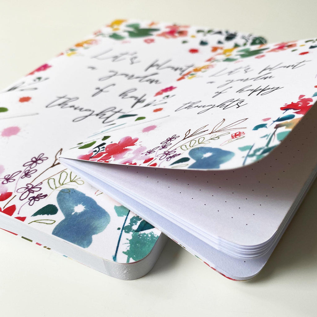 Happy thoughts, Large Softcover Notebook | CreativeIngrid - CreativeIngrid | Ingrid Sanchez