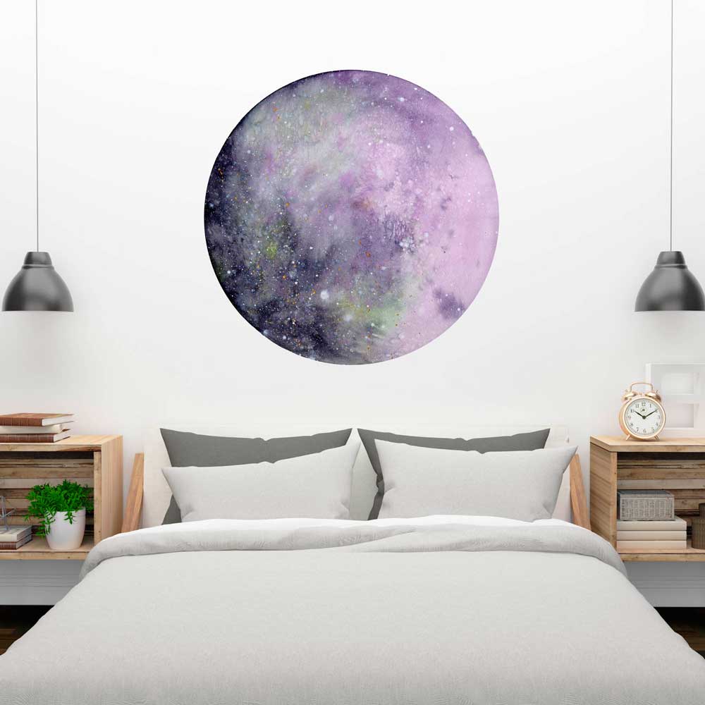 Silver Pink Moon Wall Sticker | CreativeIngrid - CreativeIngrid | Ingrid Sanchez