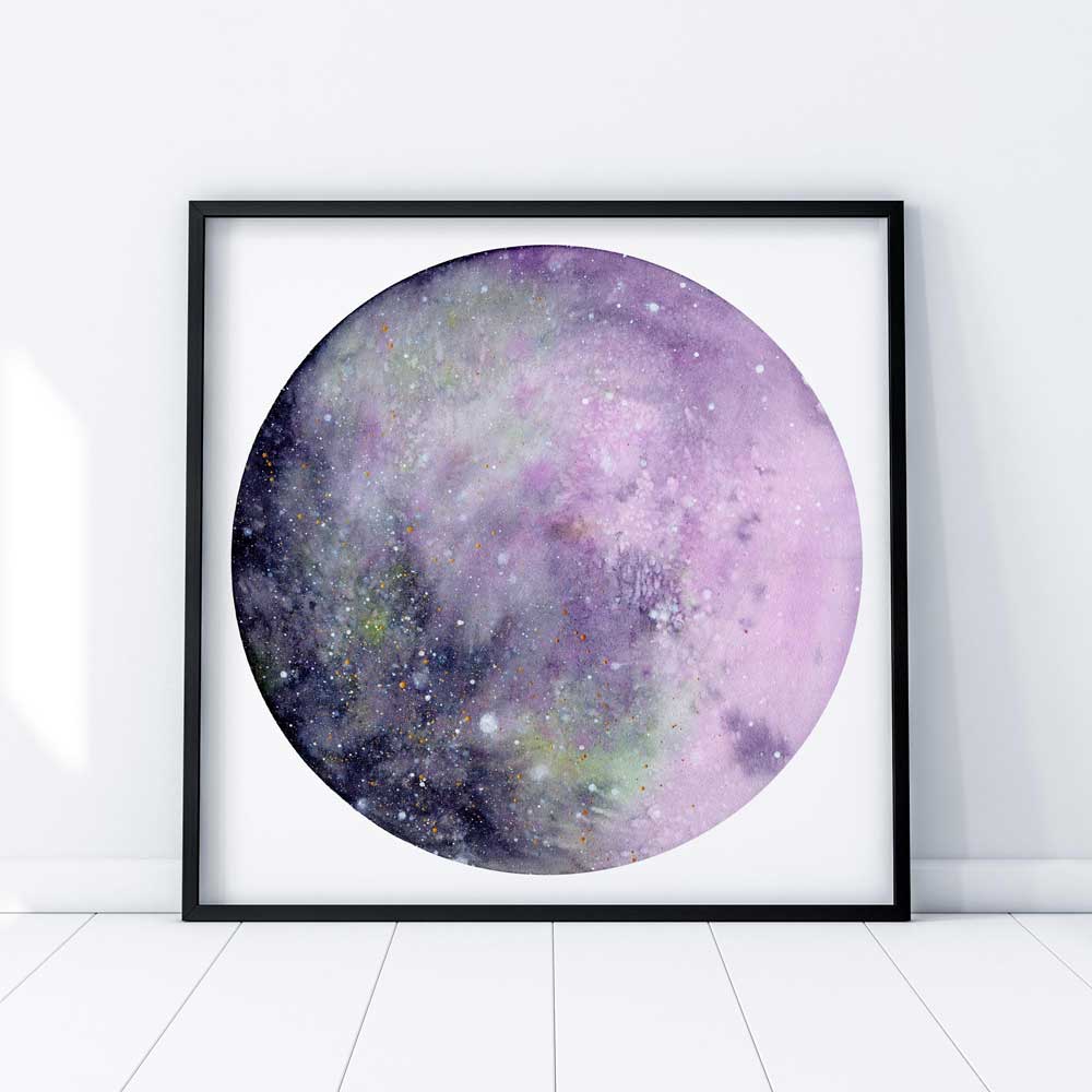 Silver Pink Moon, Art Print | CreativeIngrid - CreativeIngrid | Ingrid Sanchez