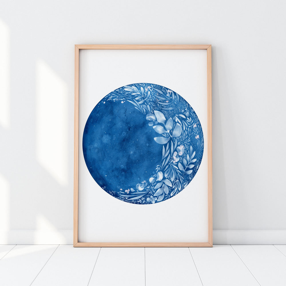 Waxing Flower Moon, Art Print | CreativeIngrid - CreativeIngrid | Ingrid Sanchez