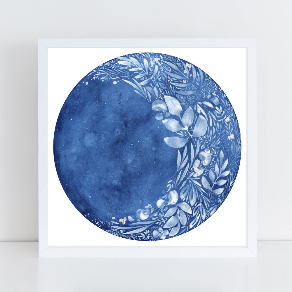 Waxing Flower Moon, Art Print | CreativeIngrid - CreativeIngrid | Ingrid Sanchez