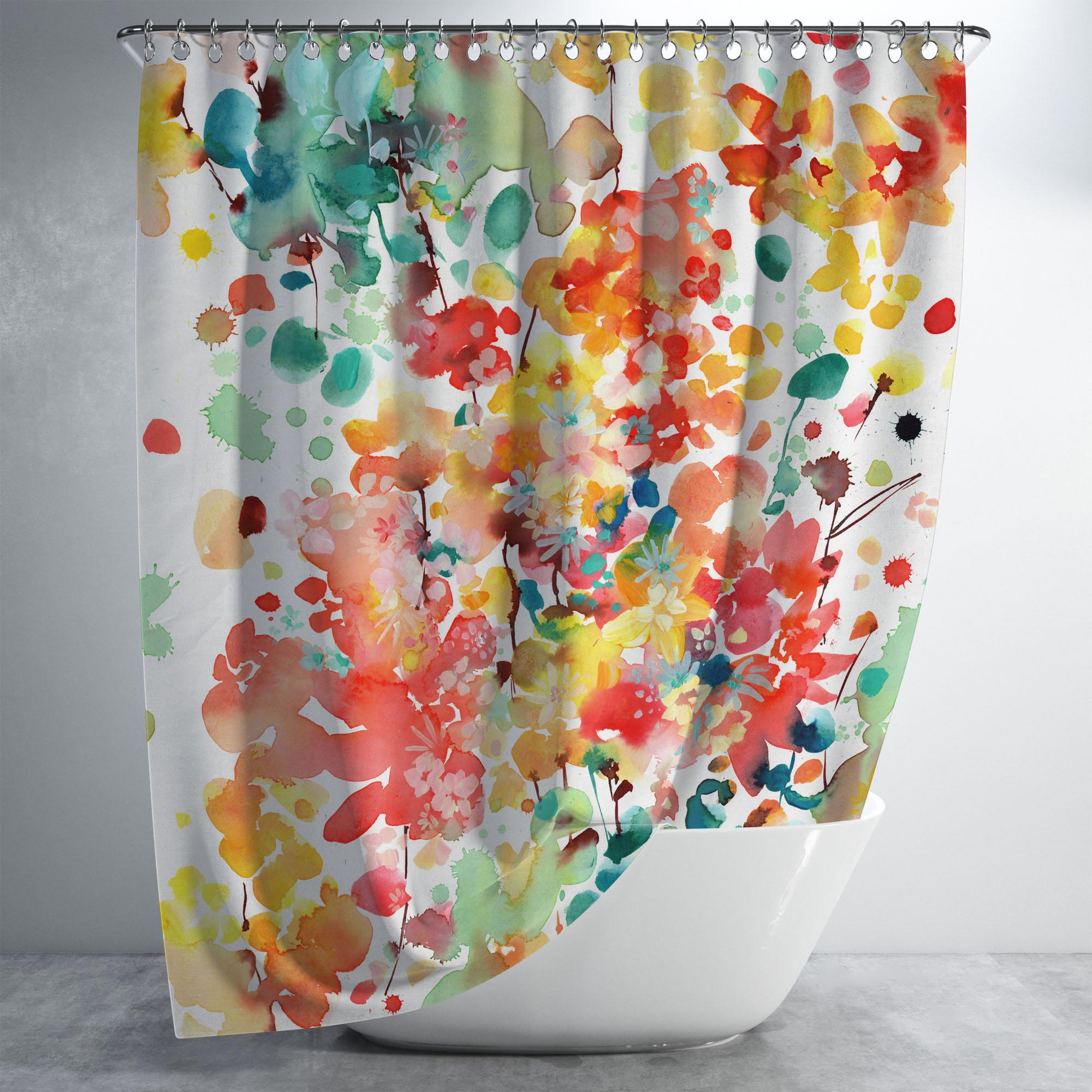Flower Shower Curtains. CreativeIngrid x Laural Home.